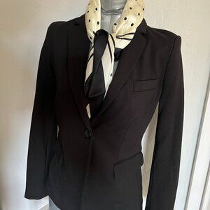 Boden Stretch-Ponte Blazer Black, Size 4R